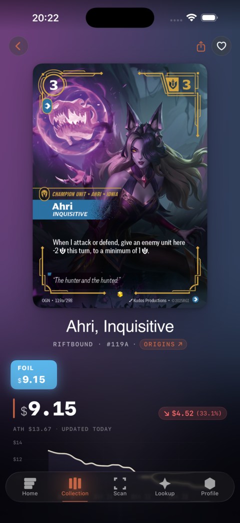 Riftbound Ahri card